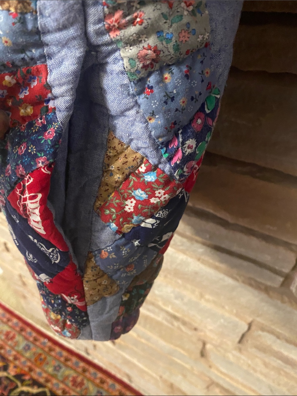 Handmade Quilted Patchwork Boho Oversized Jacket Cotton Wellmade Unique No Size - Picture 13 of 13